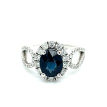 Natural Sapphire Diamond Ring 6.25 14k W Gold 2.93 TCW Certified $5,950 216682 - £2,726.03 GBP