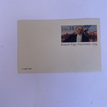Great 14¢ USA Post Card &quot;Francis Vigo&quot; NOS - $2.81
