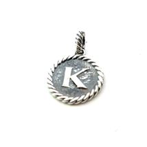 David Yurman Letter K Amulet Sterling Silver Estate DY734 - $287.10