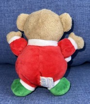 Plush Baby’s First Christmas Teddy Bear Rattle Carters Child of Mine 6&quot; Lovey - £11.25 GBP