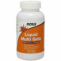 NEW NOW Liquid Multi Gels with Lutein and Lycopene Gluten Free 180 Softgels - £32.80 GBP