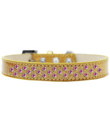 Sprinkles Ice Cream Dog Collar Bright Pink Crystals Size 20 Gold - £31.68 GBP