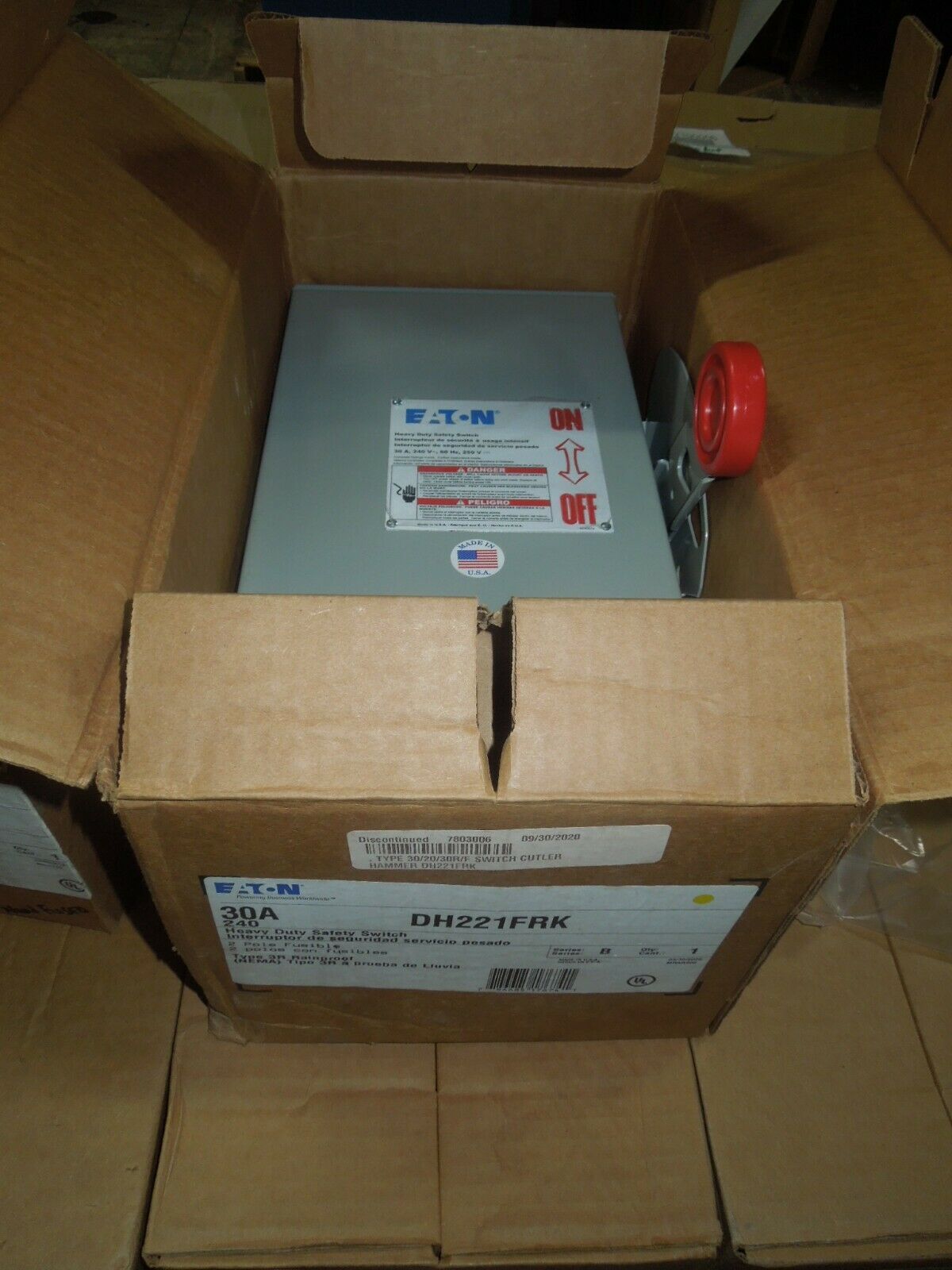 Eaton DH221FRK Heavy Duty Fusible Safety Switch 30A 2p 240V NEMA 3R Outd... - $100.00