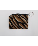 Fabric Coin Purse with Keychain Ring Tiger Print Design Animal Fashion NWOT - $1.99