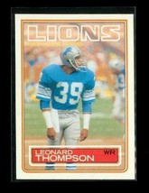 Vintage 1983 Topps Football Trading Card #72 Leonard Thompson Detroit Lions - £3.87 GBP