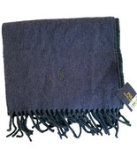 Polo Ralph Lauren Blue Green Virgin Wool Blend Scarf NWT - £35.74 GBP