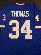 Thurman Thomas Autographed Buffalo Bills Blue Custom Jersey (JSA Witnessed COA) - £139.11 GBP