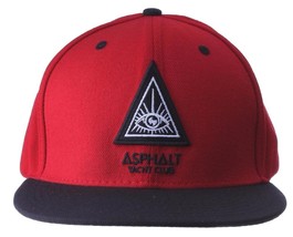 Asphalt Yacht Club Uomo Triangolo Occhio Snapback Cappellino Baseball Nwt - £14.66 GBP