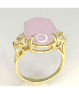 10.3 ctw NOT SCRAP GOLD Natural Jade &amp; Diamond 14K Ring! OffeR! GEM REPORT - $26,200.74 MXN