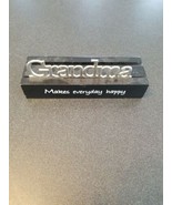wood and metal Grandma makes everyday happy desk paperweight - $10.73 CAD