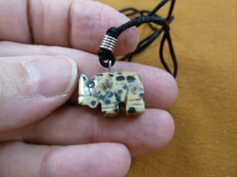 (an-ele-27) Elephant spotted Jasper simple carving PENDANT necklace gems... - $6.19