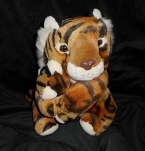 12&quot; Vintage Commonwealth Orange Tiger Mom &amp; Baby Stuffed Animal Plush Toy Lovey - £29.54 GBP