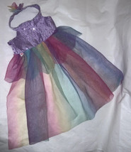 Build-A-Bear Beary Fairy Friends Rainbow Unicorn Dress Sequined &amp; Tulle - £11.64 GBP