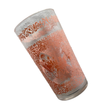 Monticello Glass Hazel Atlas Drink Pink Horse Drawn Carriages Victorian Vintage - £12.78 GBP