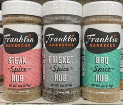 Franklin Barbecue Spice Bundle. 1 of each flavor. BBQ, Brisket and Steak... - £54.48 GBP