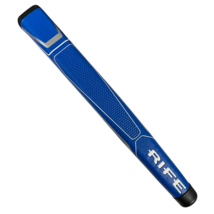 Rife Golf Putter Large Flat Front Blue-Silver Line Pattern Tour Design Grip - $14.00