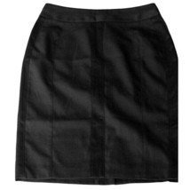 Ann Taylor Womens Skirt Black Size 0 Pencil Tuxedo Wool Blend Lined - £36.45 GBP
