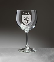 Stack Irish Coat of Arms Red Wine Glasses - Set of 4 (Sand Etched) - $68.00