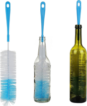 3-Pack Long Bottle Cleaning Brush for Narrow Neck Beer, Wine, Flask, Thermos, Sp - £11.81 GBP