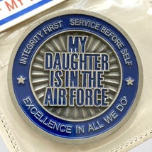 My Daughter Is In The Air Force Full Color Enamel Challenge Coin &amp; Plastic Case - £16.19 GBP