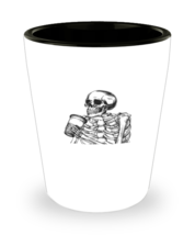 Shot Glass Party Funny Skeleton Drinking Coffee Travel Mug  - £20.05 GBP