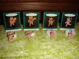 Hallmark Miniature March Of The Teddy Bears Complete Set Of 4 Ornaments - £15.02 GBP