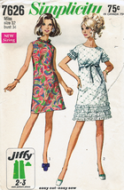 Misses&#39; JIFFY DRESS Vintage 1968 Simplicity Pattern 7626 Size 12 - £9.25 GBP