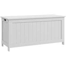 HOMCOM White Storage Chest 39.4&quot; with Safety Hinges - €130,08 EUR