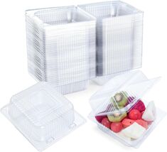 Versatile 100-Pack Clamshell Takeout Containers - Perfect for Desserts &amp;... - $32.62