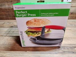 Non-Stick Hamburger Patty Maker Burger Press - Progressive Prepworks HPM10 - NEW - £10.08 GBP