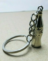 Coca Cola Bottle Metal Keychain Mini Bottle Coke Silver Color - $12.62
