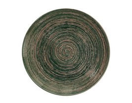 Set of Four (4) ~ Mainstays ~ 8&quot; Dia ~ Green Swirl Salad Plates ~ Stoneware ~ 4 - £26.96 GBP