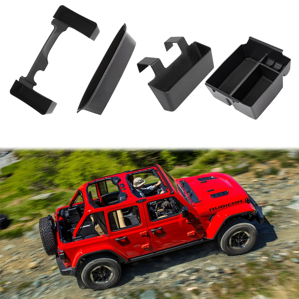 Jeep wrangler jk 2011 2017 center console armrest storage box gear shift organizer thumb155 crop