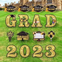 16 PCS Graduation Yard Sign Decorations,Glittering Congrats Grad Yard Sign - $9.74