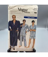 UNCUT Vintage Sewing PATTERN Vogue 7079, Easy Mens 1987 Robe Top Pants S... - £19.23 GBP