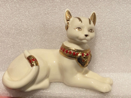 1999 Lenox Egyptian Cat Porcelain Ivory Figurine 4.75&quot; *No Box/Display* BT1 - $29.99