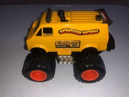 Vintage 1988 Tomy Rip Rock&#39;n Rollers Monster Truck Worm Yellow Toy Van WORKING - £156.43 GBP