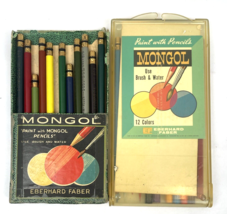 Vintage Eberhard Faber Mongol Colored Pencil Lot Sets Paint with Pencils - £27.68 GBP