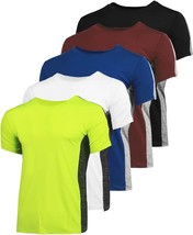 Men&#39;S 5-Pack Crewneck Quick Dry Moisture Wicking Active, Brooklyn Vertical. - $44.99