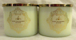 White Barn Bath &amp; Body Works 3-wick Scented Candle Lot 2 Iced Cranberry Scone - £50.79 GBP