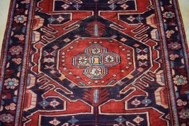4 x 6&#39;6 Geometric Vintage S Antique Handmade Oriental Caucasian Wool Rug 4 x 7 - £513.82 GBP