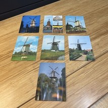 Vintage Lot of 7 Holland Travel Souvenir Tourism Windmills  Postcard KG JD - $11.88