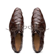 Olivieri Genuine Pirarucu Skin Classic Dress Shoes Brown image 6