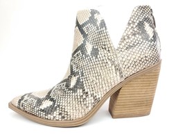 Steve Madden Camryn Snake Print Leather Bootie Heel Boots Size 10 $149 - £79.20 GBP