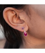 7.62 CT Luxury Pink Lab Grown Gemstone Diamond Drop Earring, Fancy Stud ... - €48,49 EUR