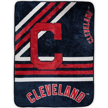 Cleveland Indians 50&quot; by 60&quot; Plush Raschel Throw Blanket - £21.32 GBP