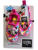 Disney ~ Minnie Mouse ~ Character Water Shoes ~ Pink w/Flowers ~ Kids&#39; Size 7/8 - £18.42 GBP