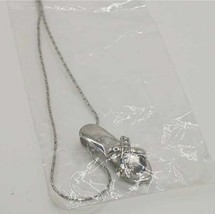 Silvertone Sandal/FlipFlop with Rhinestones pendant  on Silvertone Chain - $10.00