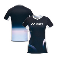 YONEX 23FW Women&#39;s Badminton T-Shirts Apparel Top Sportswear Midnight 233TS012F - £51.13 GBP