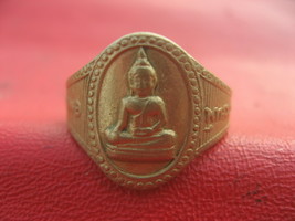 Holy Rare Real Buddha-Mongkon Magic Ring Talisman Protect Luck Life Thai Amulets - £22.53 GBP